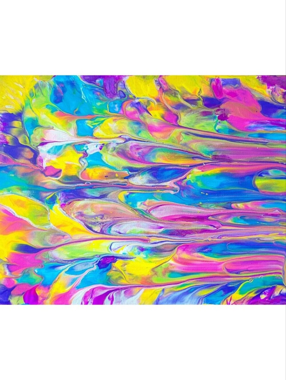 Hand Crafted Abstract Design 11x14 Inches Canvas Picture - Picture 4 of 4